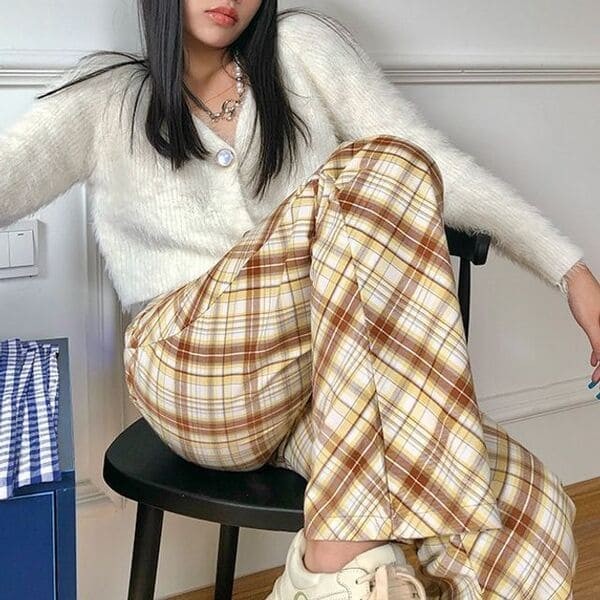 Wide leg and showstopper plaid pants from YesStyle.