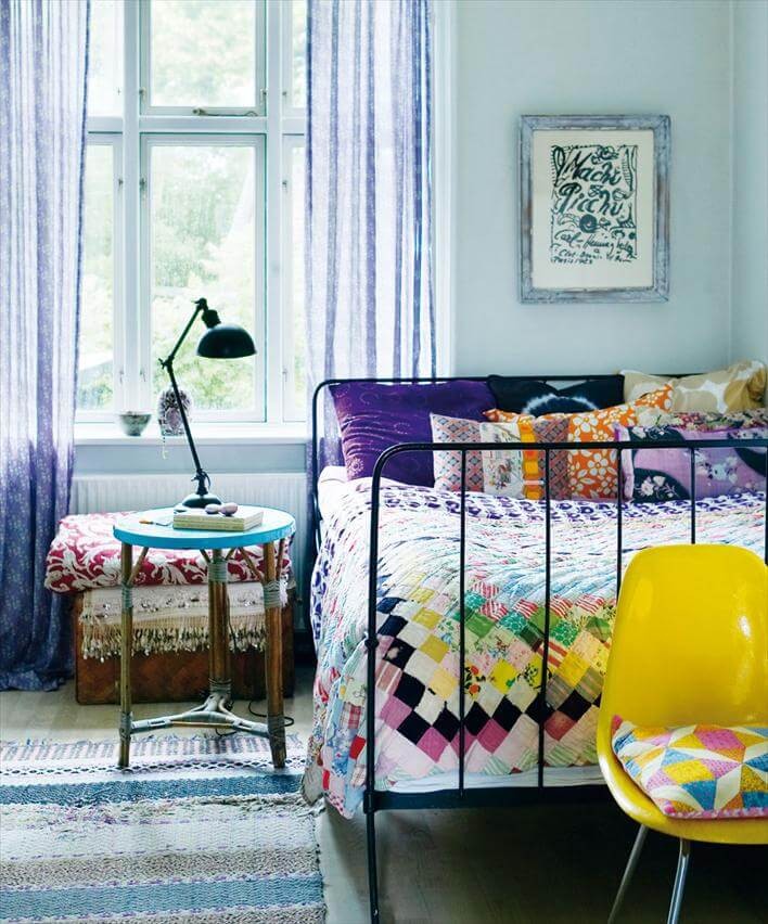 Go pattern crazy when designing a bohemian home.