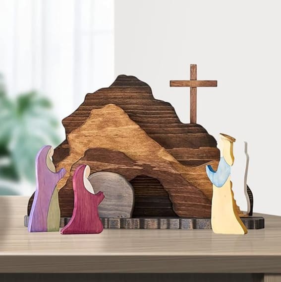 Resurrection Reflection: Easter Scene Wooden Set