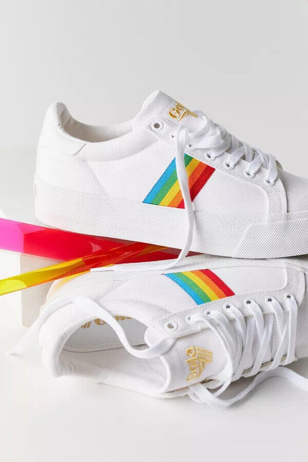 Rainbow kidcore Sneakers.