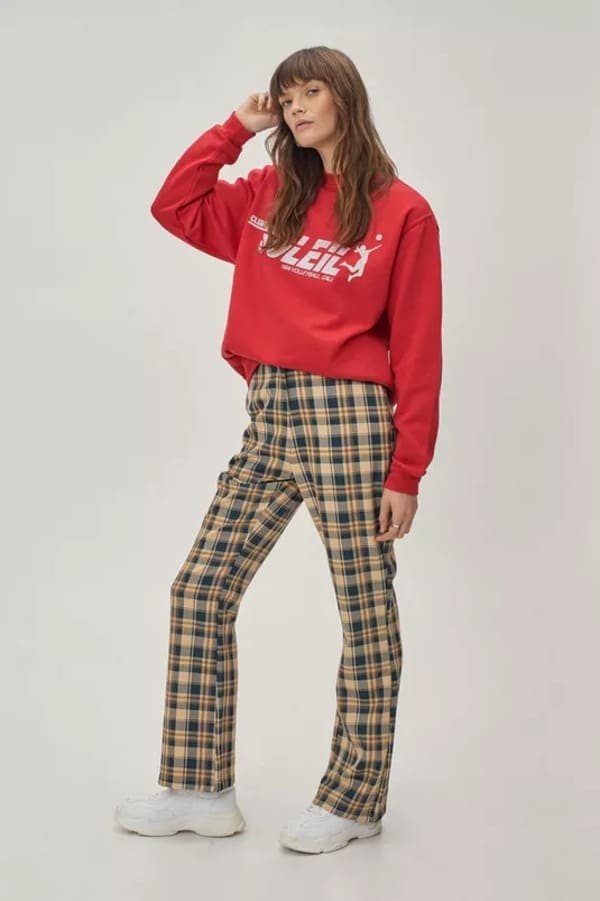 Plaid pants from Nasty Gal.