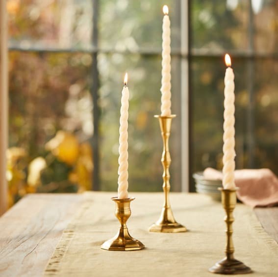 Dinner Party Must-Have: Twisty Taper Candles, Set of 3