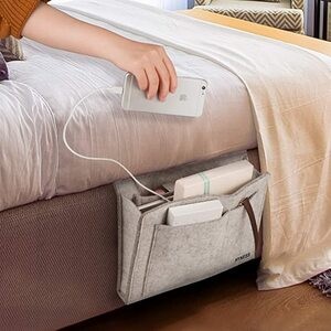 Keep your bedside essentials neatly organized, all in one spot.