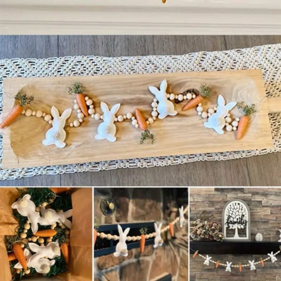 Bunny and Carrot Garland: Whimsical Easter Charm