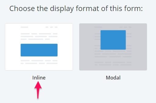 Choose inline form.