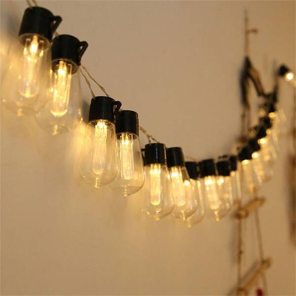 Edison string lights, $17.99.