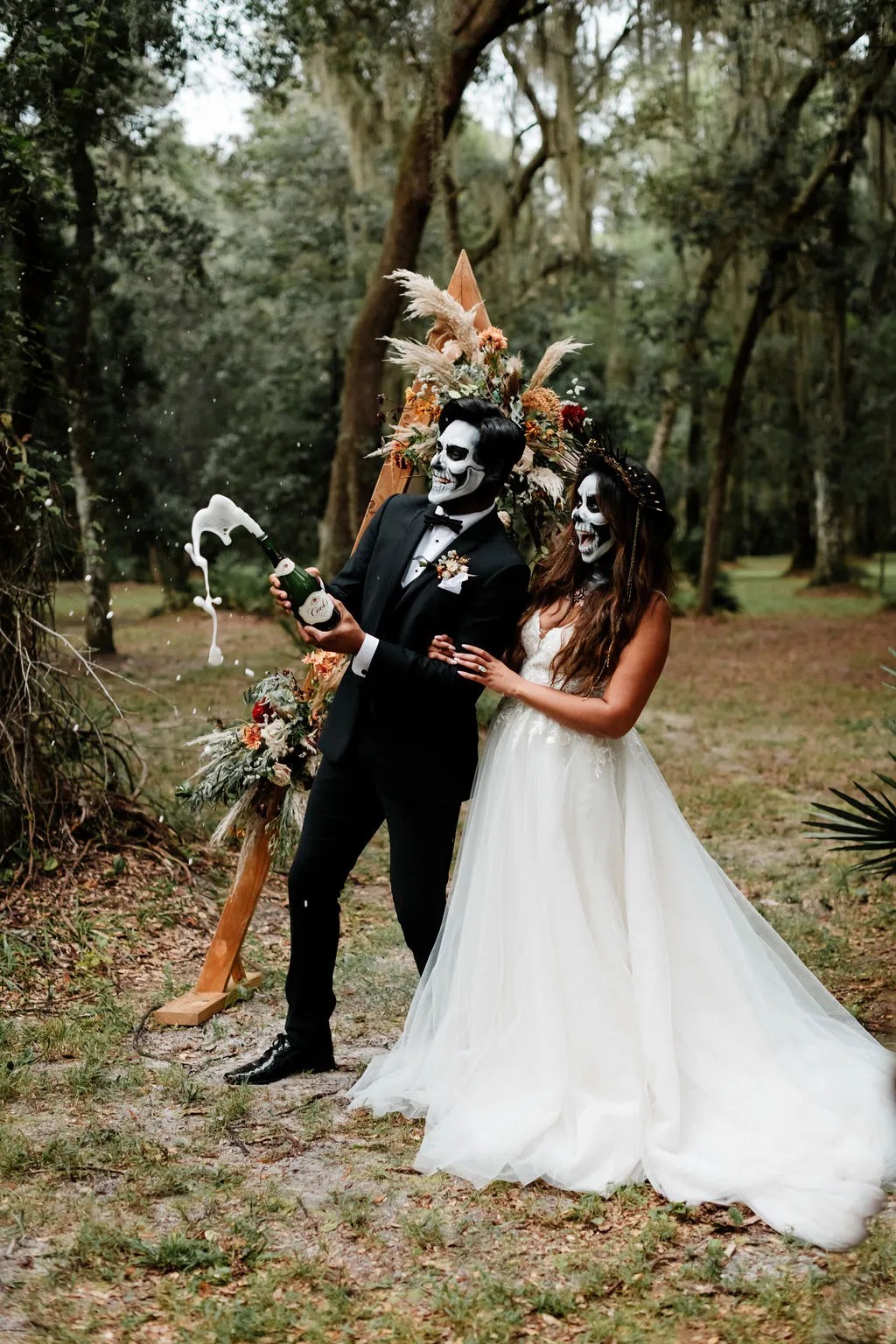 Vendors who worked on this styled shoot full of Ghoulishly Chic Halloween Wedding Ideas: