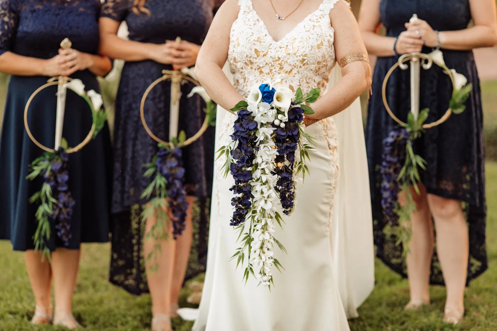 Imagine your wedding party holding swords instead of bouquets!