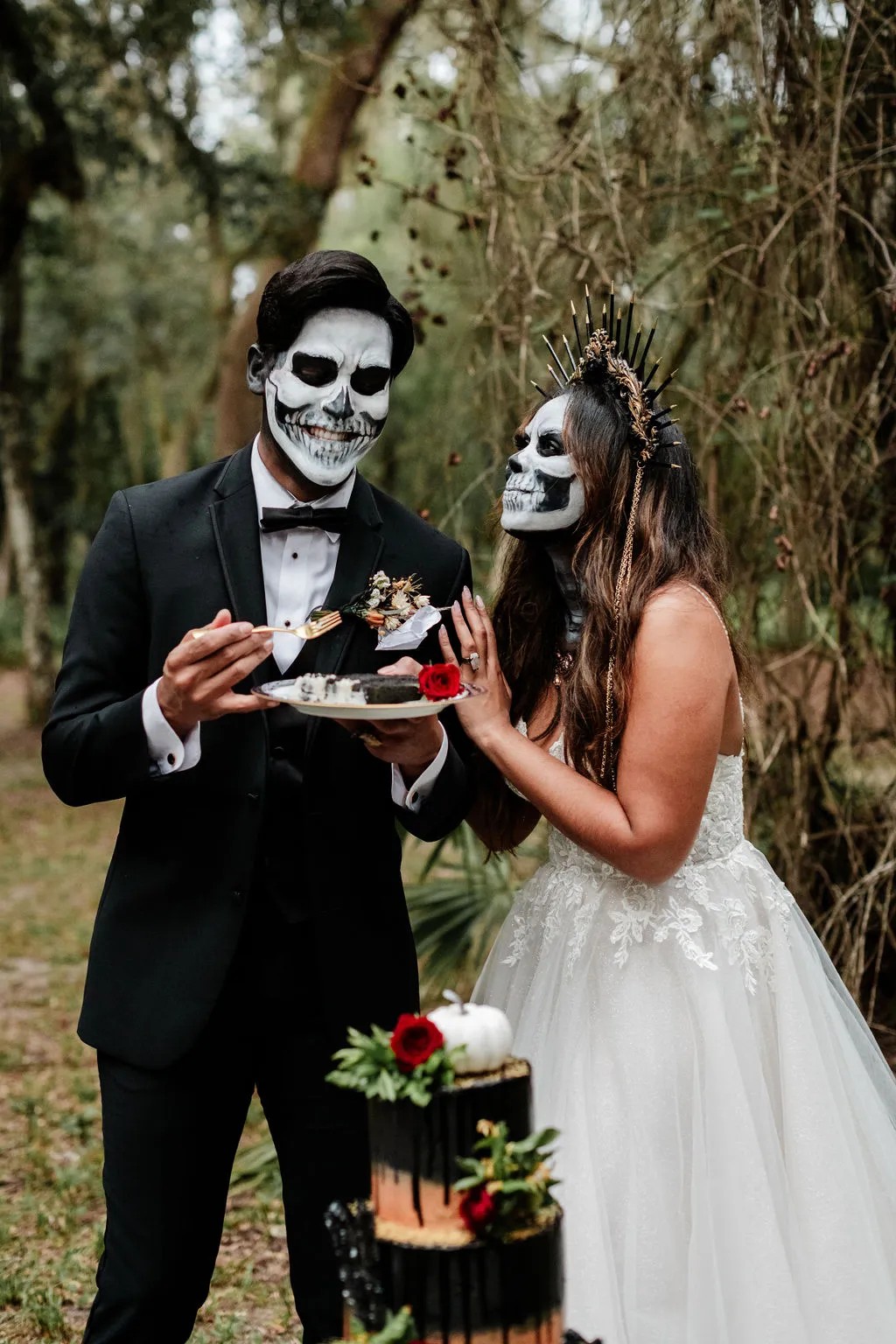 Vendors who worked on this styled shoot full of Ghoulishly Chic Halloween Wedding Ideas: