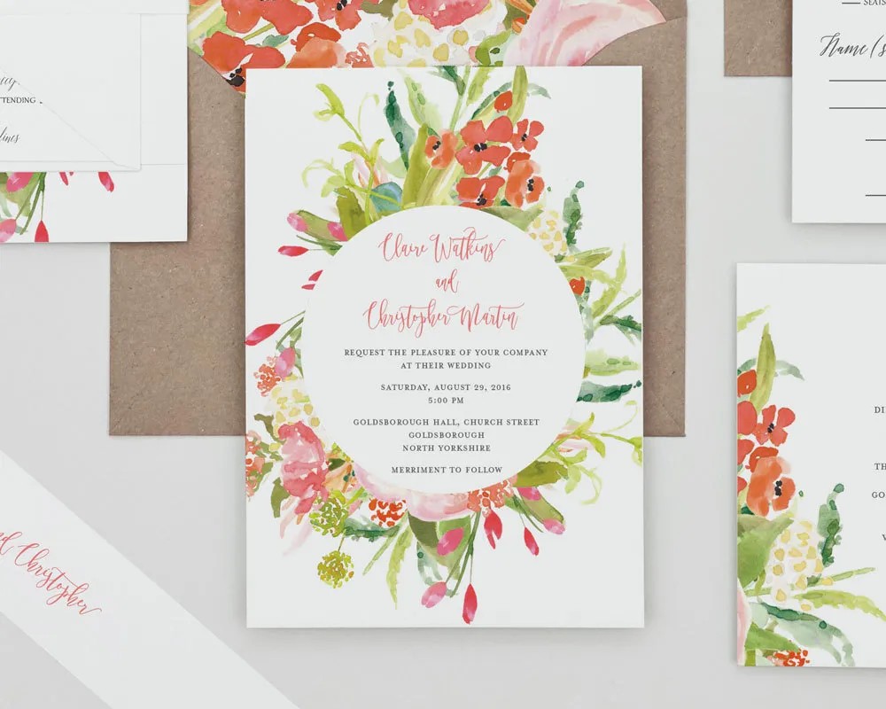 Spring wedding invitations