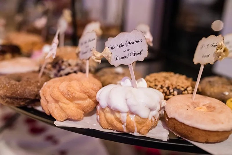 Wedding donuts are prime for funny toppers