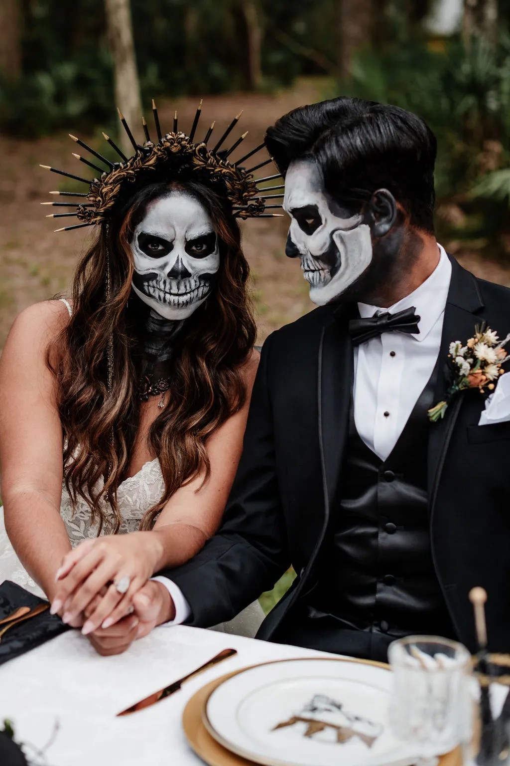 Vendors who worked on this styled shoot full of Ghoulishly Chic Halloween Wedding Ideas: