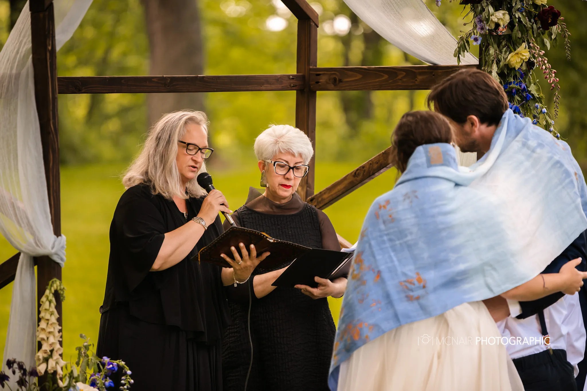 And had an Interfaith ceremony with Jewish and Christian officiants!