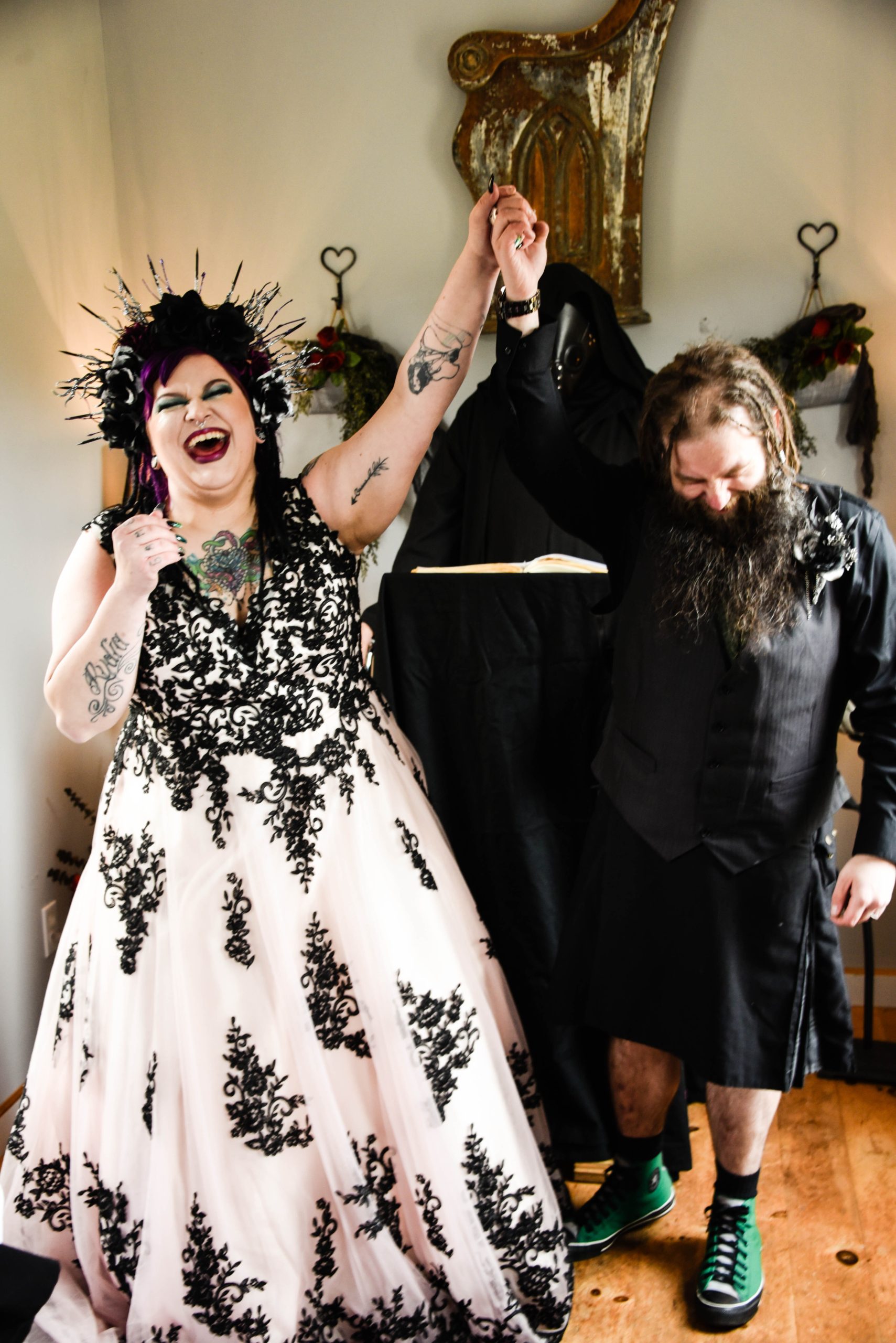 Satanic wedding in Hell on Devils Night  with vows!