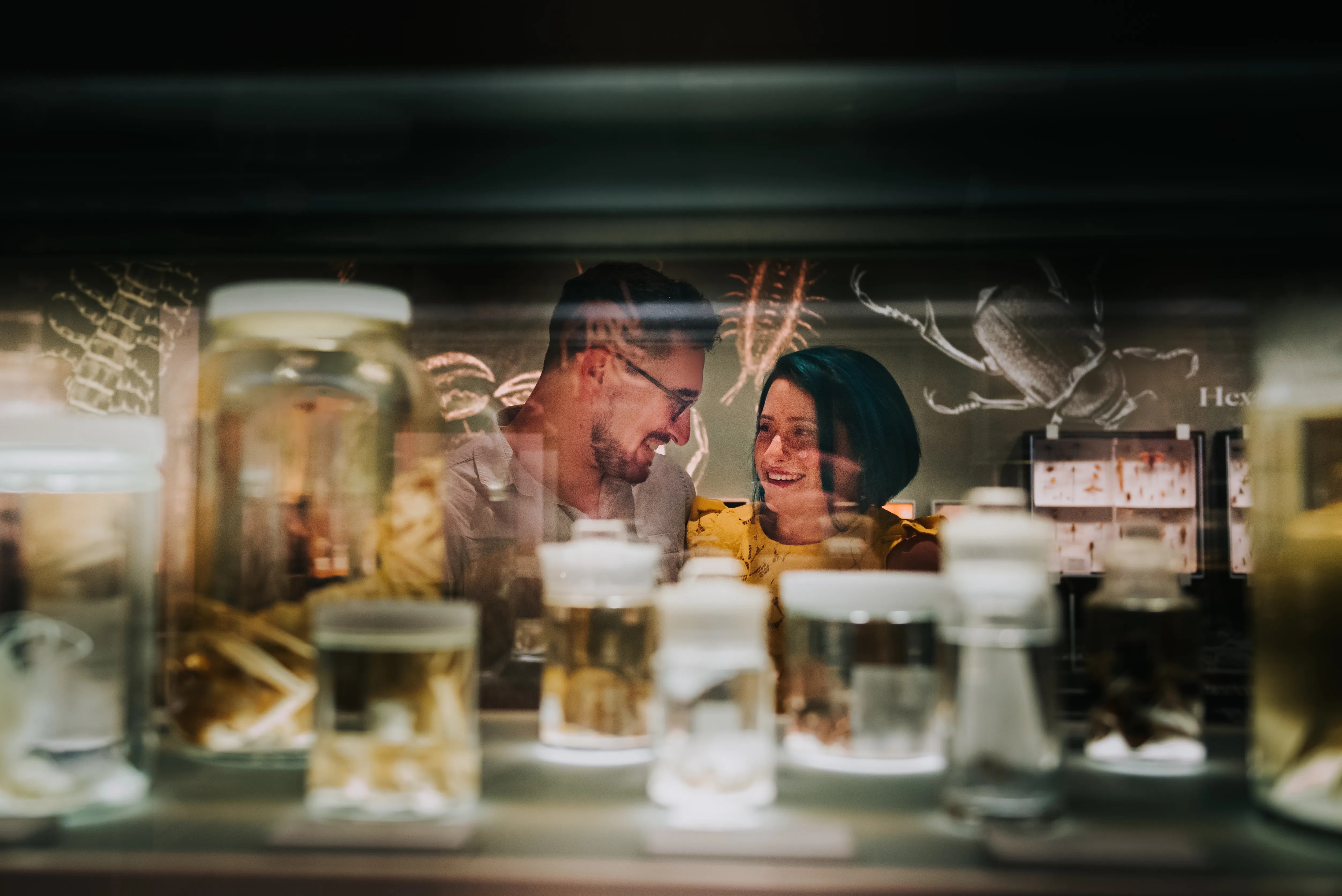 Nerdy engagement shoot idea #7: Express your inner nerd with a natural history museum shoot.