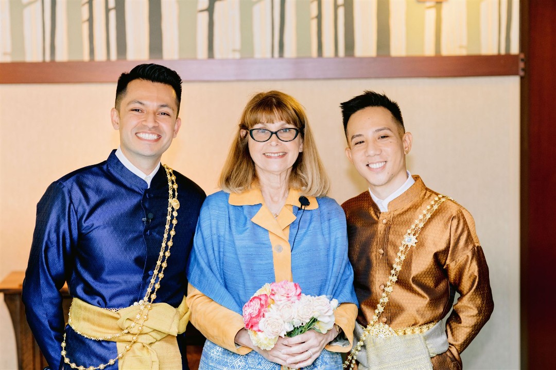 Magical Disney wedding with a Thai water blessing gallery: