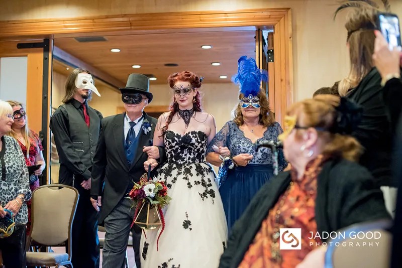 Tell us about the masquerade wedding ceremony: