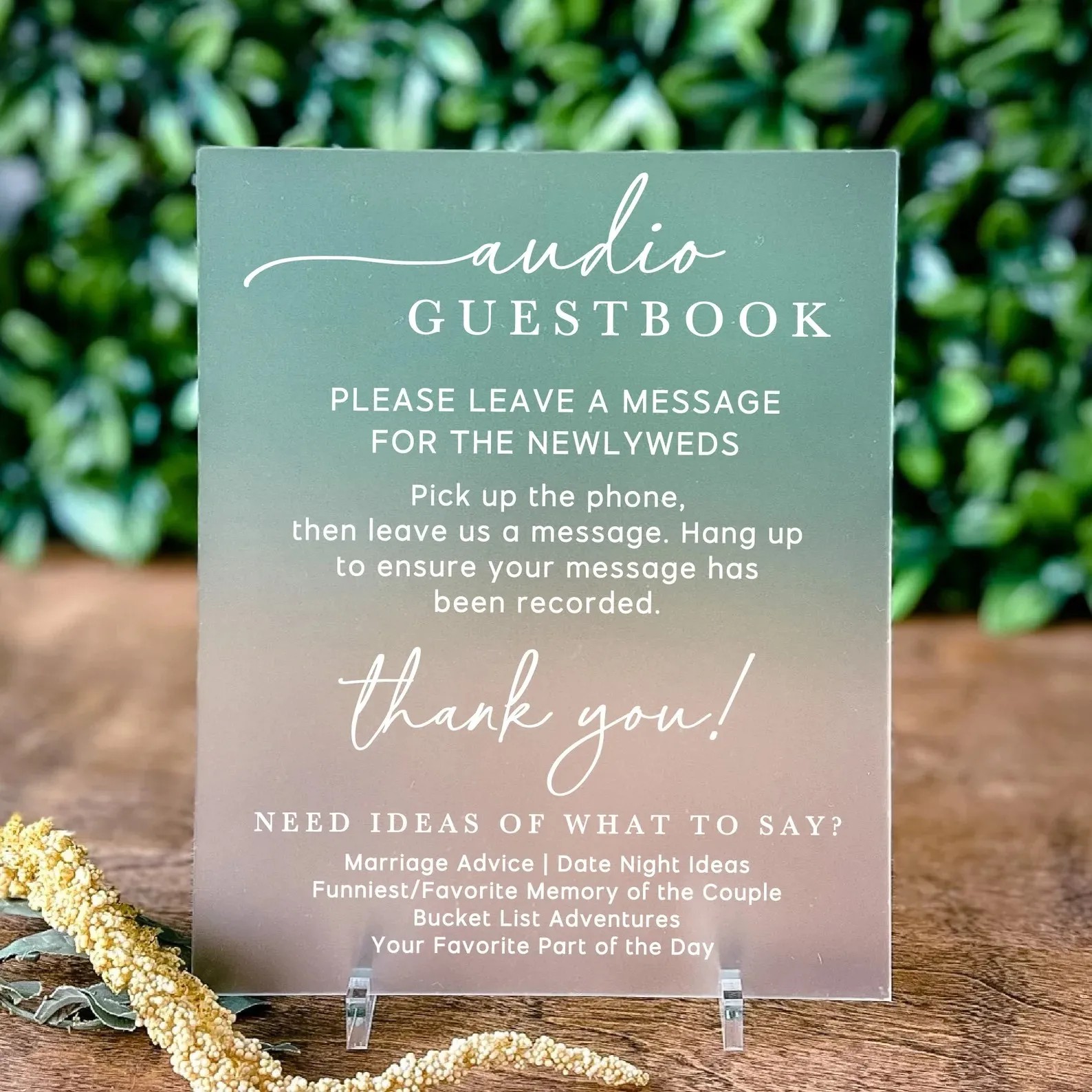 How does a wedding audio guest book work?