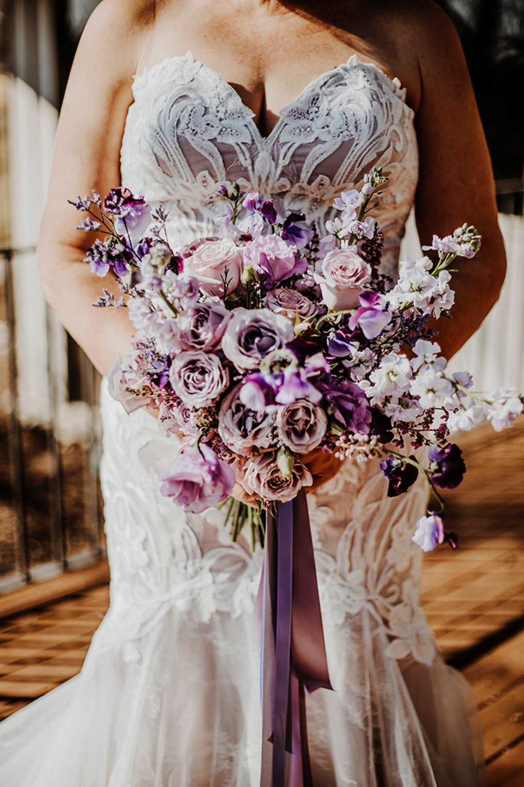 This purple floral bouquet is giving sweet sorbet vibes.