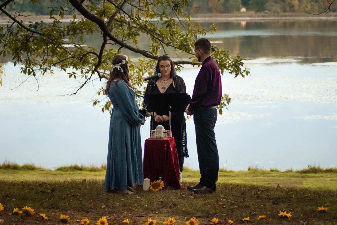 Tell us about the $500 Wiccan micro-wedding ceremony: