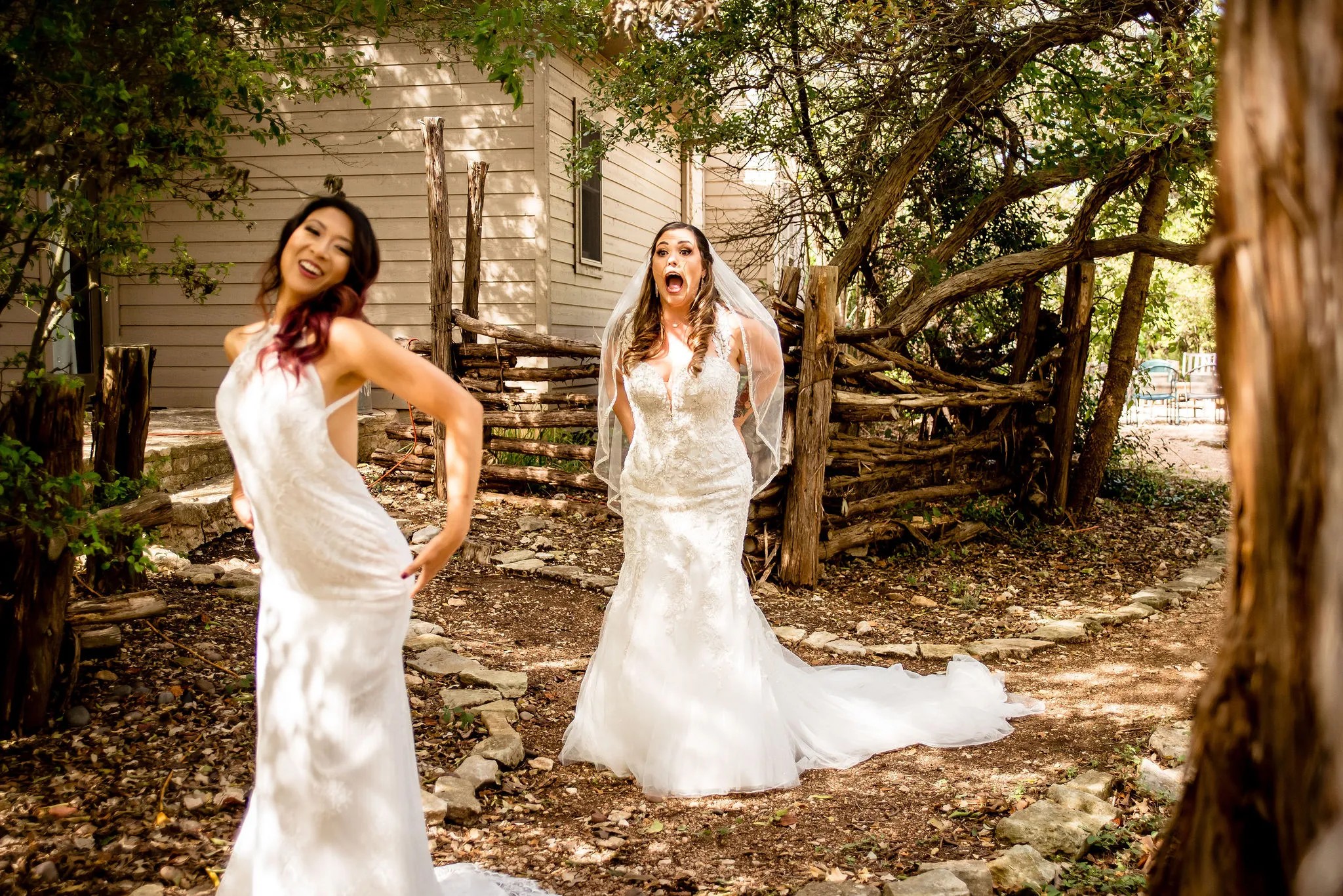 How do you do a first look at a polyamorous triad wedding?