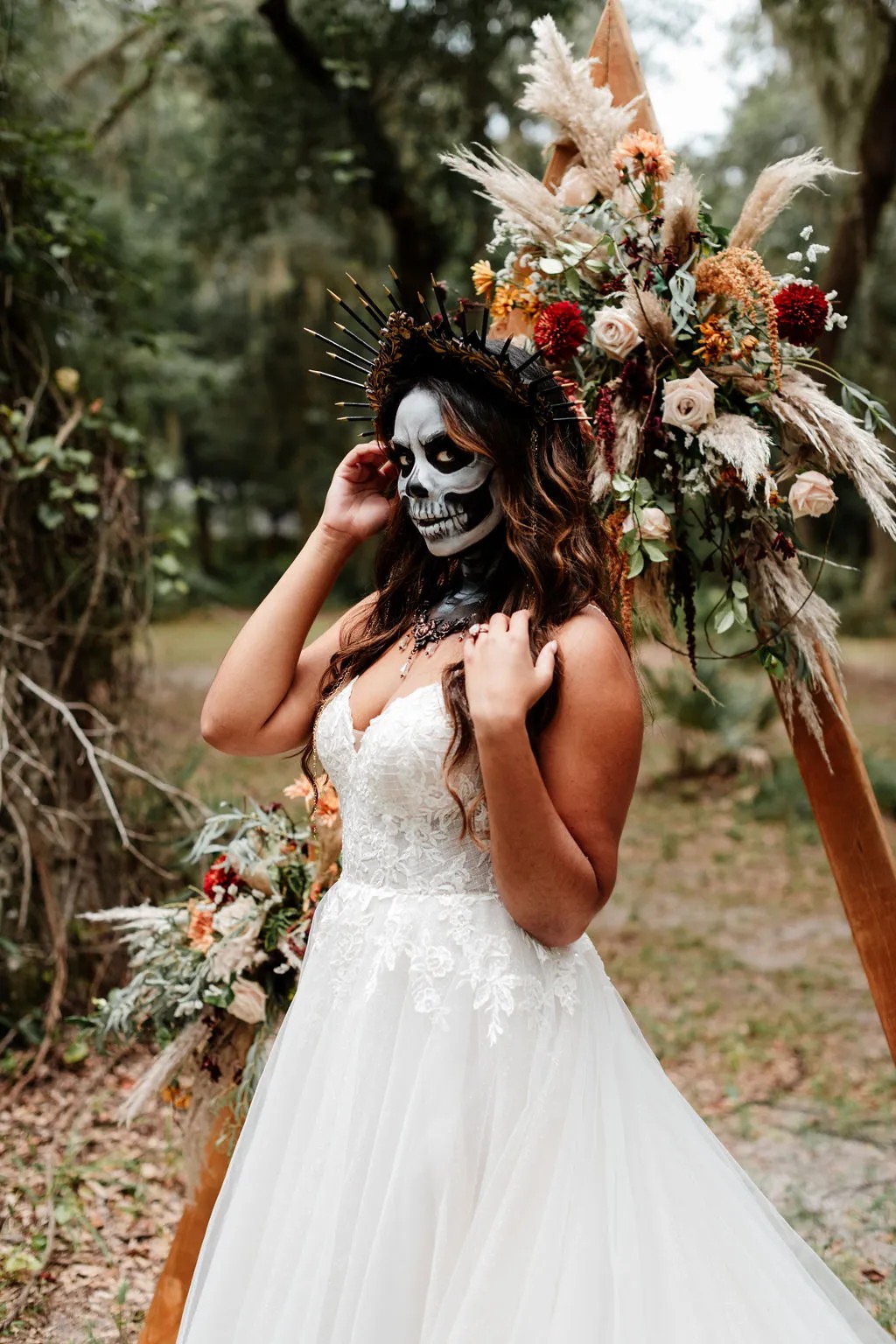 Vendors who worked on this styled shoot full of Ghoulishly Chic Halloween Wedding Ideas: