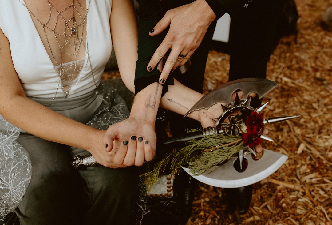 Tell us about the genderqueer and nonbinary gothic viking wedding ceremony: