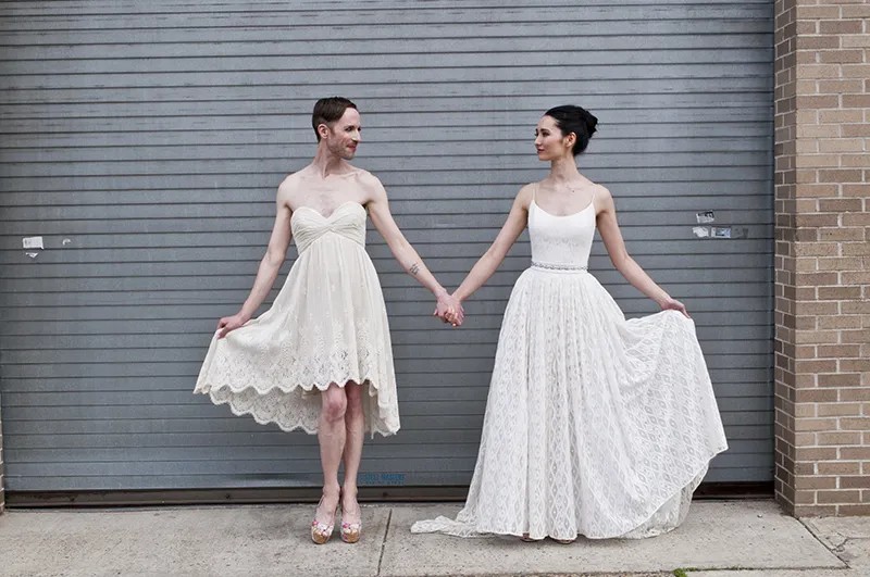 This gender fluid wedding dress photo shoot gives zero fucks about the gender binary