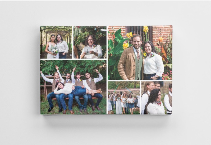 3) Put your wedding photos on a canvas print