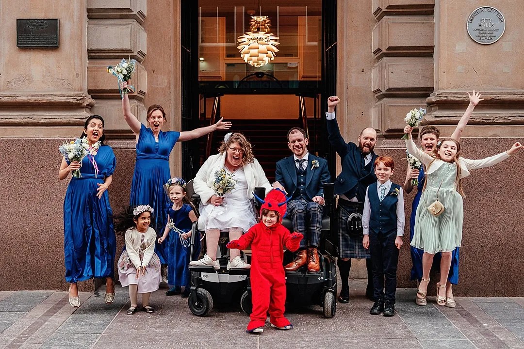 These world travelers had an accessible wedding with wheelchairs designed by the groom