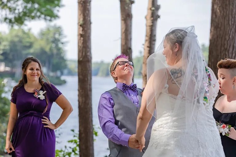 Turtles! Brunch! Dogs In Ties! This Rainbow Lesbian Wedding Is All About Furever Love