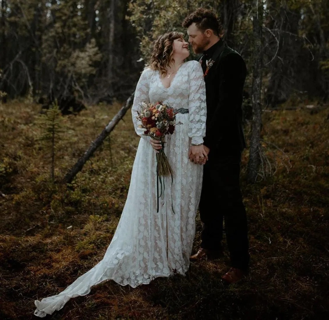 Wedding dress trend: nature-inspired lace dresses