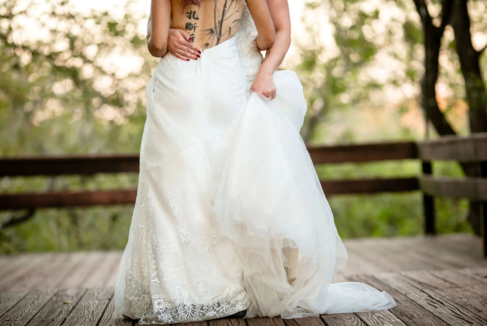 How do you do a first look at a polyamorous triad wedding?