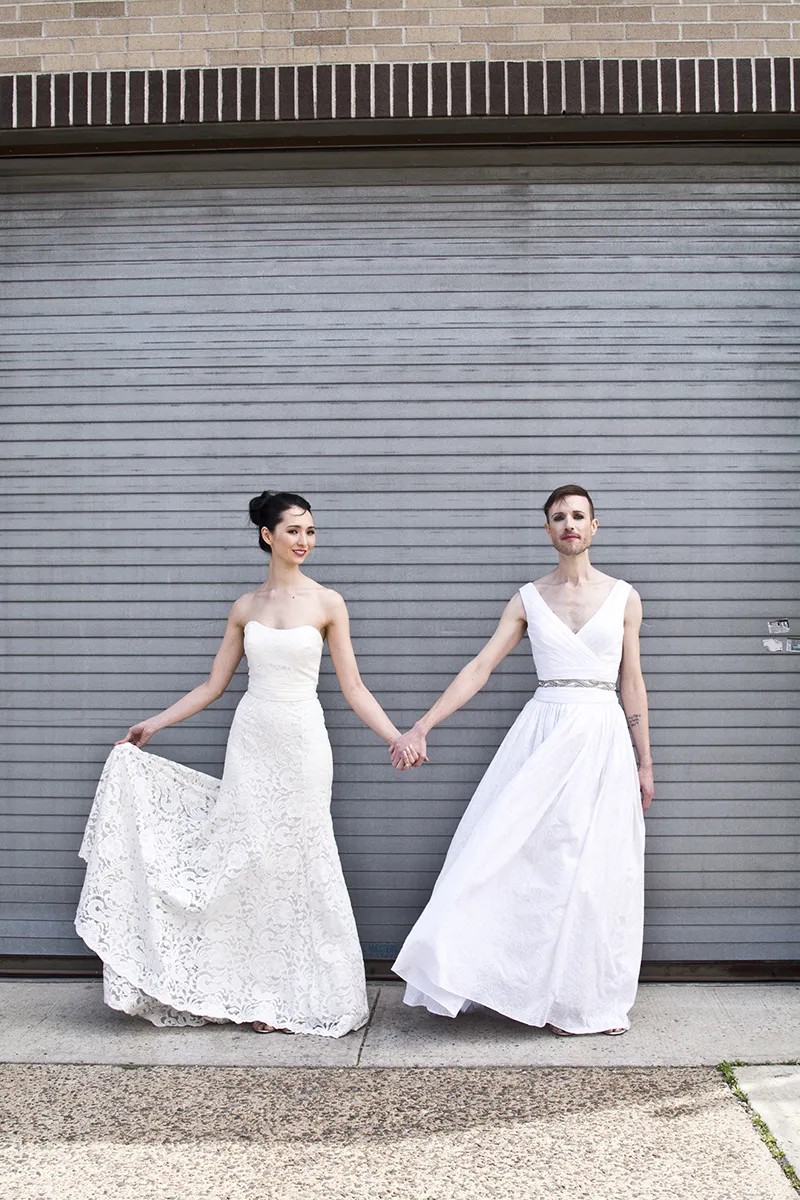 This gender fluid wedding dress photo shoot gives zero fucks about the gender binary