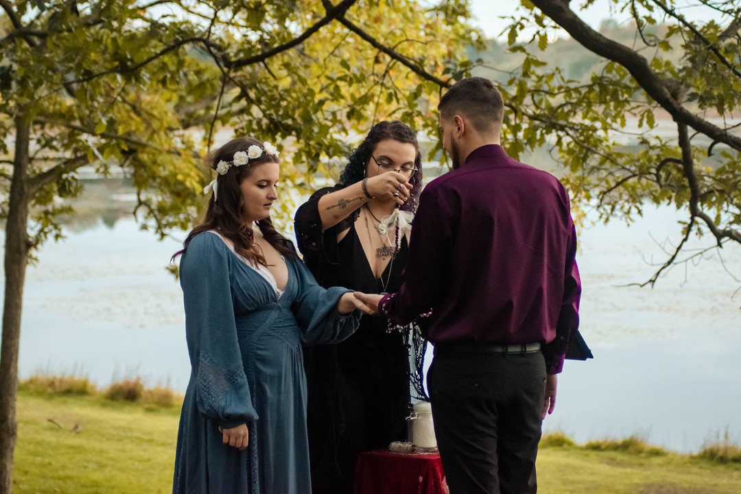 Tell us about the $500 Wiccan micro-wedding ceremony: