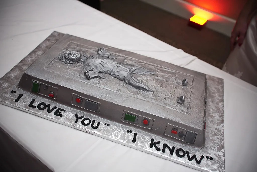 Literally the coolest cake ever. Because carbonite