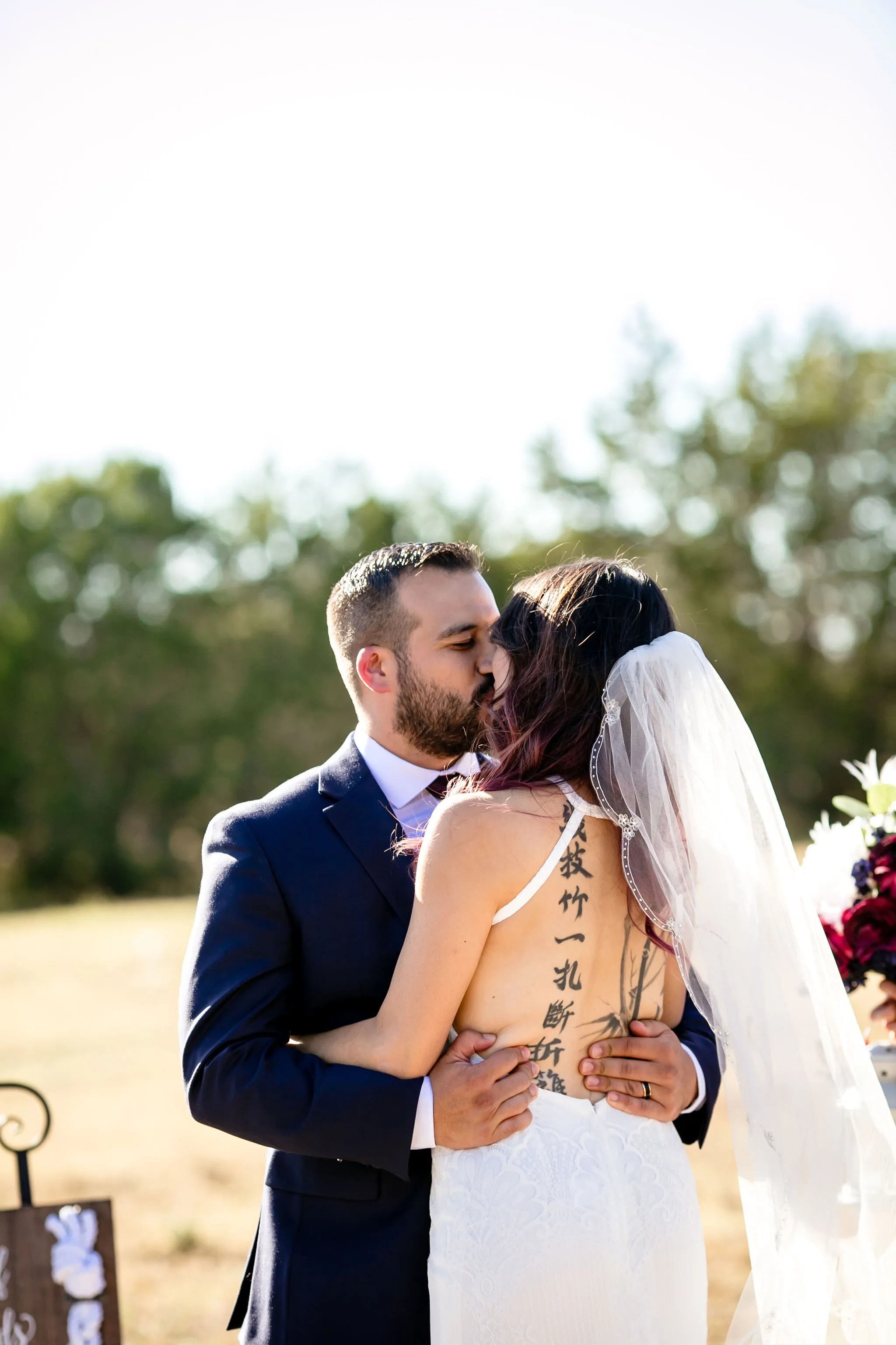 Polyamorous triad wedding ceremony