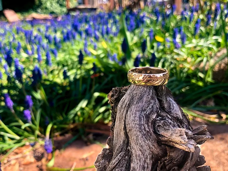 Did you think we were going to make a Lord of the Rings-inspired wedding post without The One Ring?!