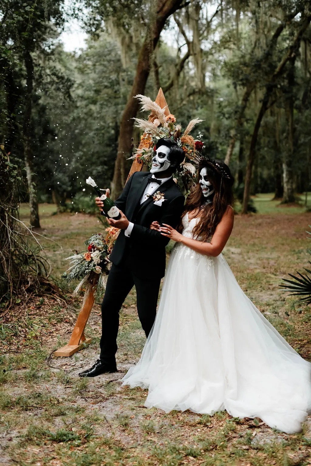 Vendors who worked on this styled shoot full of Ghoulishly Chic Halloween Wedding Ideas: