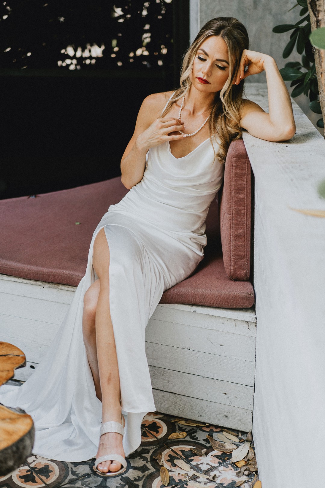 Get ready to pick your jaw off the floor when you see this slip wedding dress.