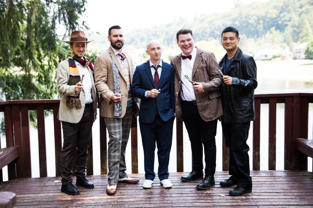 9) Mismatched groomsmen but make it Dr. Who!