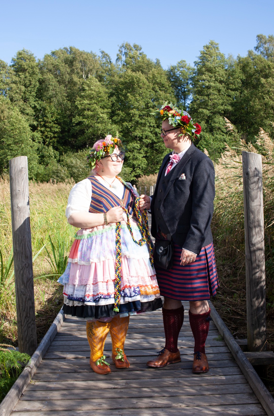 Colorful queer DIY handfasting & potluck gallery