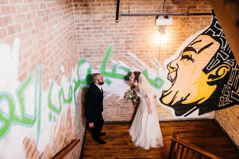 A Crafternoon Wedding With Painting, Melted Glass, And A Rooftop Ceremony