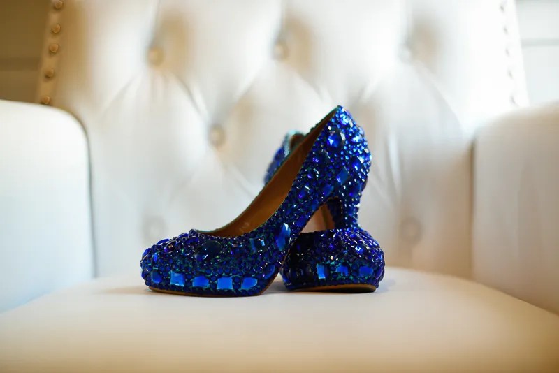 Shiny and sparkly wedding shoes