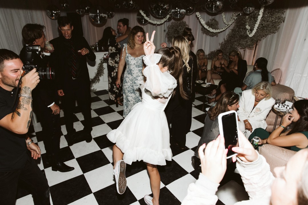 Tell us about the disco wedding reception: