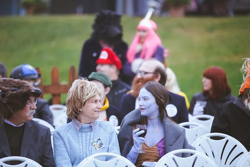 Animal masks and costumes at this eerie-as-hell Wicker Man wedding