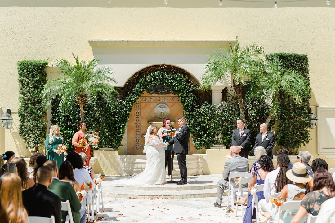 Our ceremony at our fall wedding in Florida: