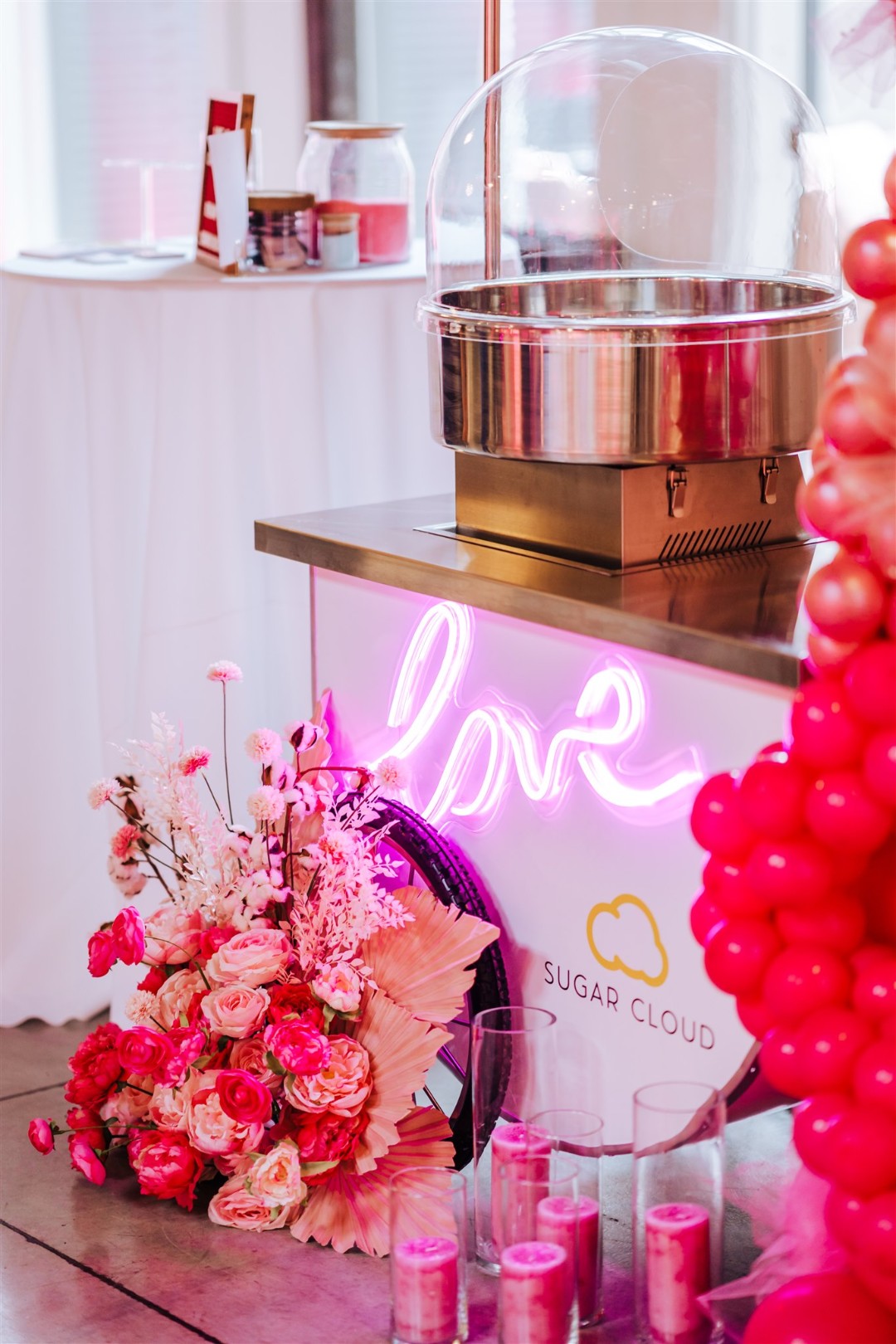 Having a cotton candy cart at your wedding is Barbie-approved!