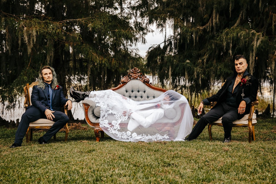 Thirsty for more portraits of this gorgeous polyamorous wedding?