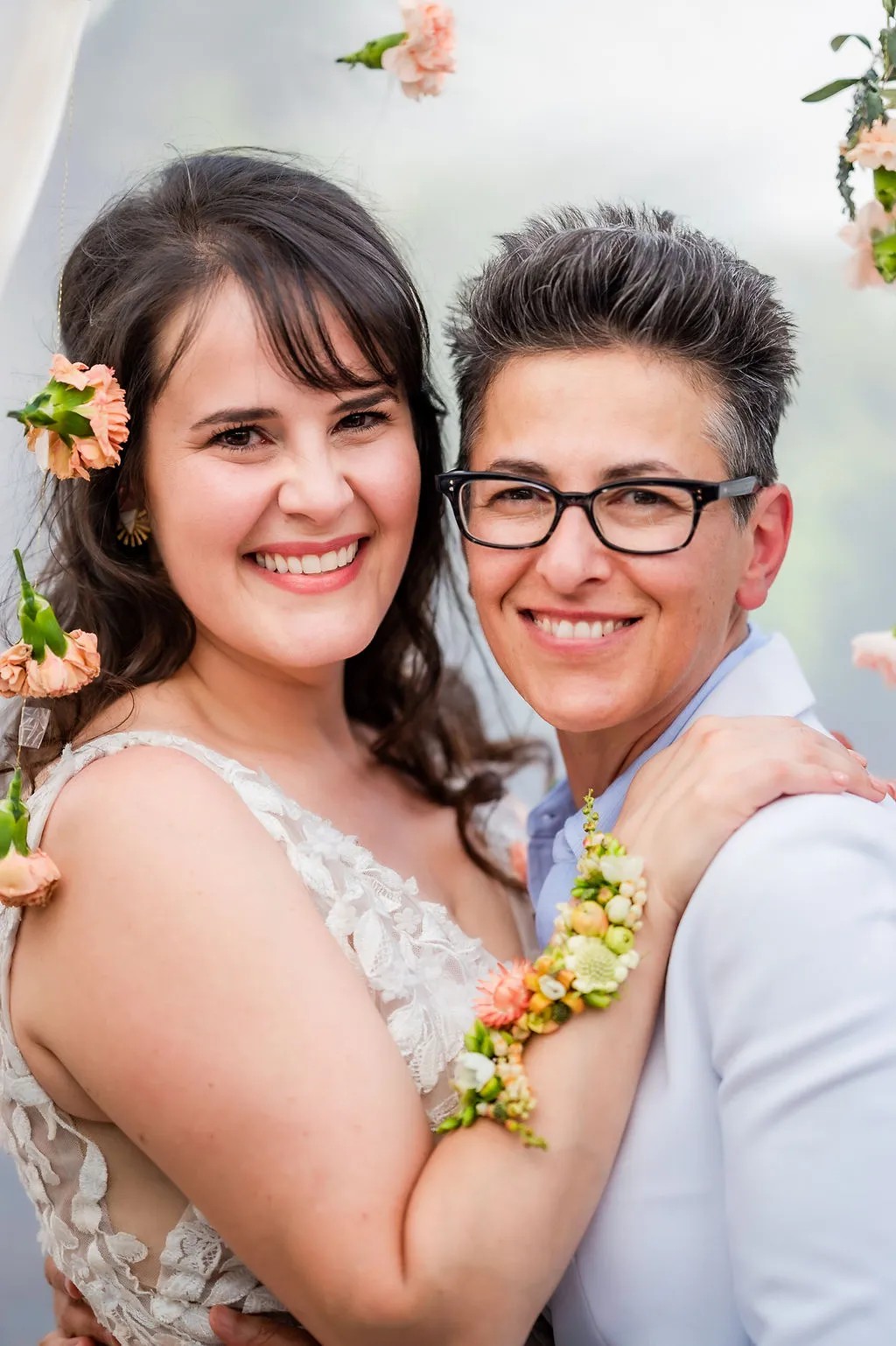 The Couple Walked Blindfolded Down The Aisle At Their Backyard Wedding